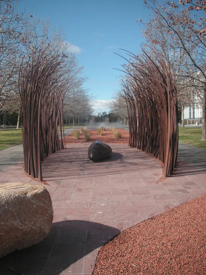 Fire and Water, Judy Watson’s public sculpture at Reconciliation Place in Canberra